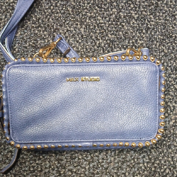 Max Studio Handbags - Max Studio Periwinkle Studded Clutch